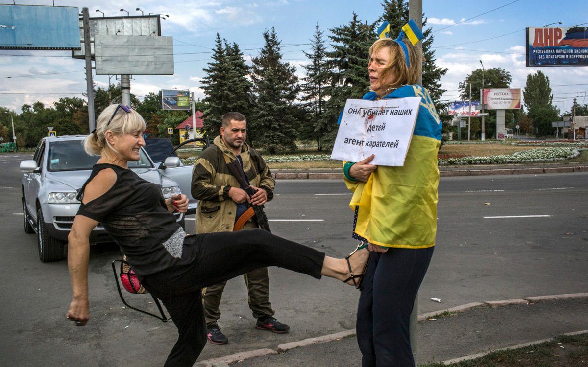 Ирина Довгань - избиения в Донецке