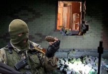 Ополченец ДНР с гранатой